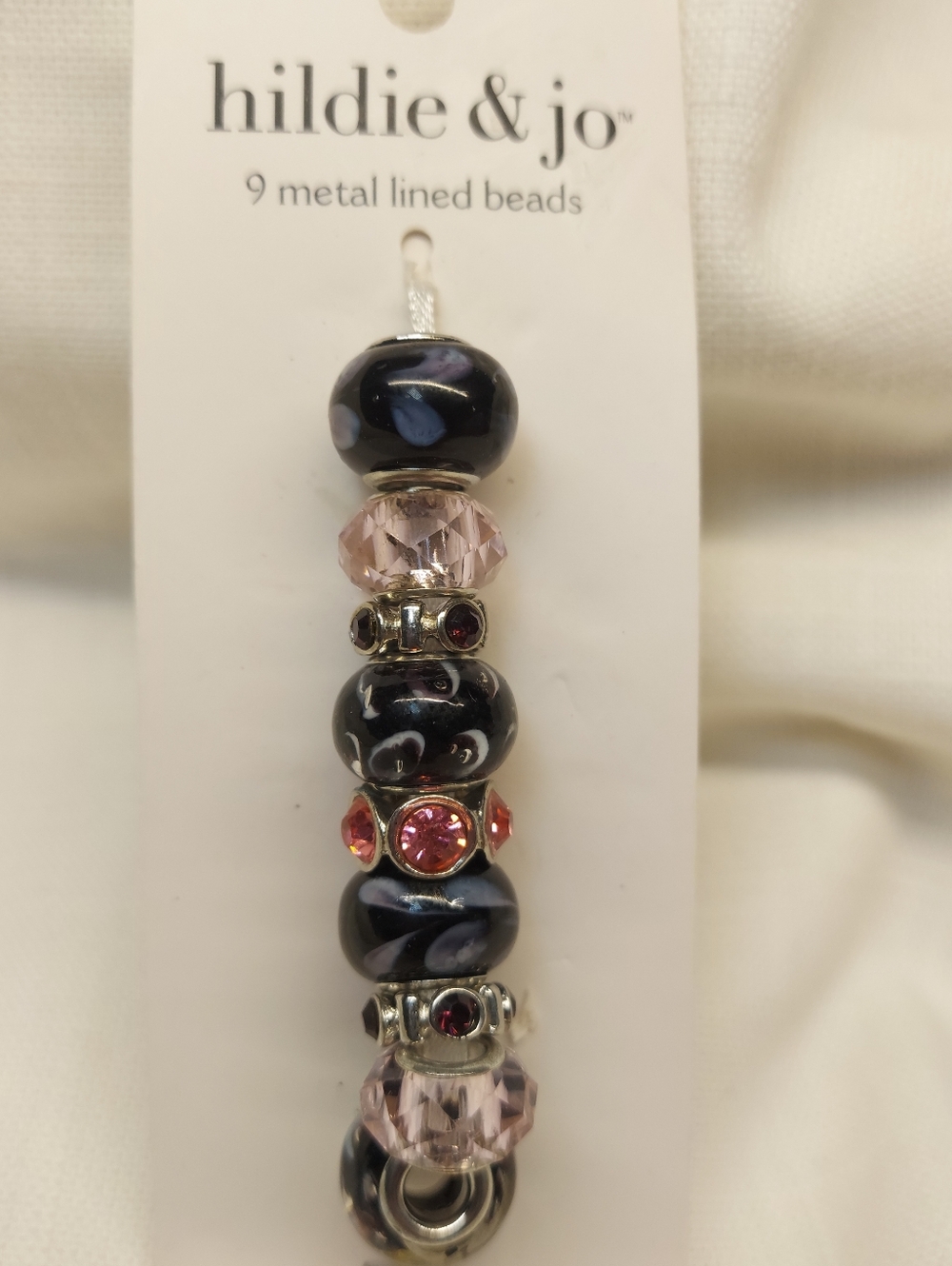 Hildie & Jo 9 Metal Lined Beads Art Crafting Beading Jewelry Making Supplies NEW